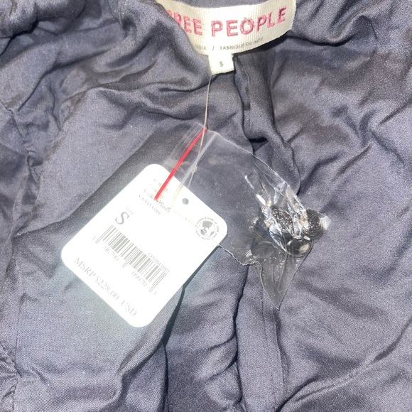 Free People Faye Velvet Jacket Military Style Ebony Grey Color NWT Sz Small - Picture 7 of 7